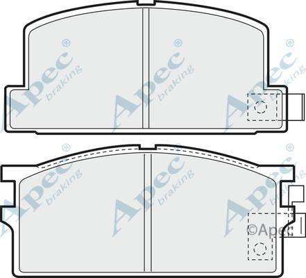 APEC PAD433 - Комплект спирачно феродо, дискови спирачки vvparts.bg