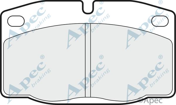 APEC PAD428 - Комплект спирачно феродо, дискови спирачки vvparts.bg