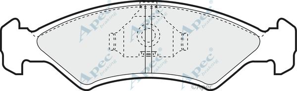 APEC PAD423 - Комплект спирачно феродо, дискови спирачки vvparts.bg