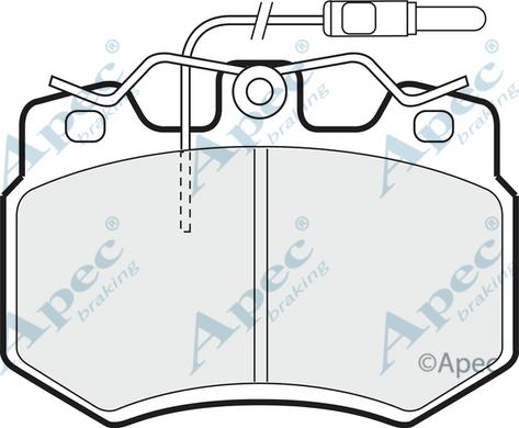 APEC PAD473 - Комплект спирачно феродо, дискови спирачки vvparts.bg