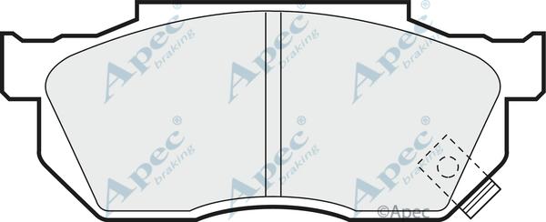 APEC PAD472 - Комплект спирачно феродо, дискови спирачки vvparts.bg