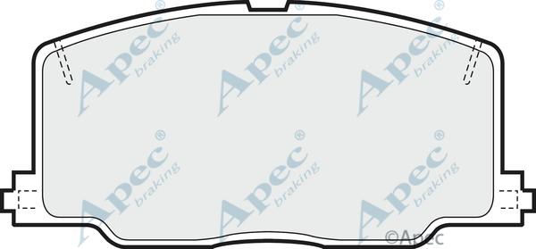 APEC PAD593 - Комплект спирачно феродо, дискови спирачки vvparts.bg