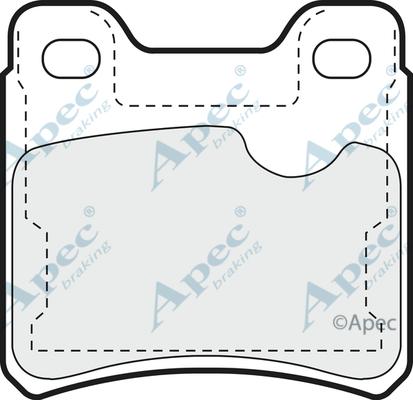 APEC PAD597 - Комплект спирачно феродо, дискови спирачки vvparts.bg