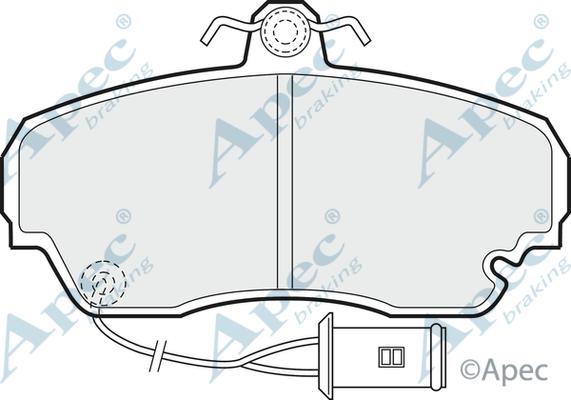 APEC PAD543 - Комплект спирачно феродо, дискови спирачки vvparts.bg