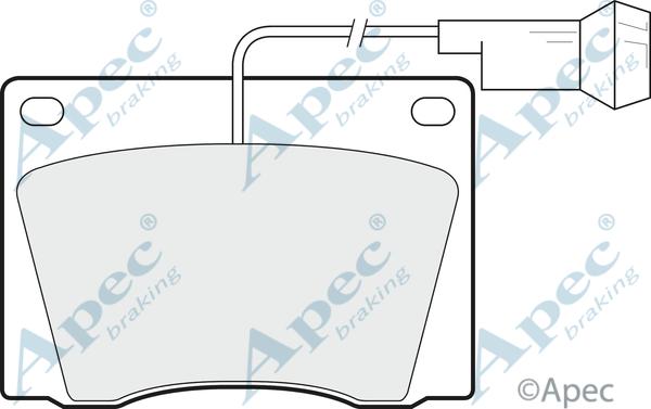 APEC PAD554 - Комплект спирачно феродо, дискови спирачки vvparts.bg