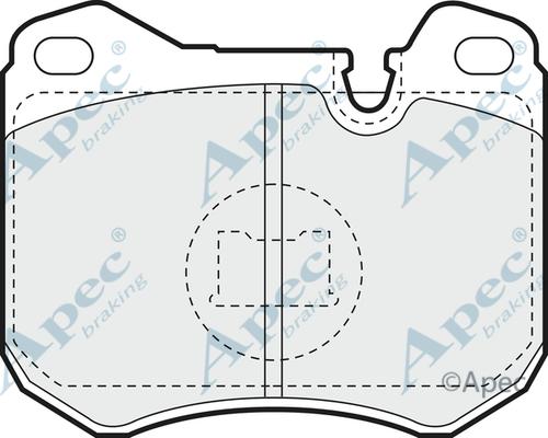 APEC PAD565 - Комплект спирачно феродо, дискови спирачки vvparts.bg