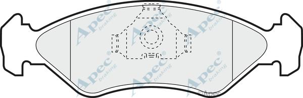 APEC PAD561 - Комплект спирачно феродо, дискови спирачки vvparts.bg