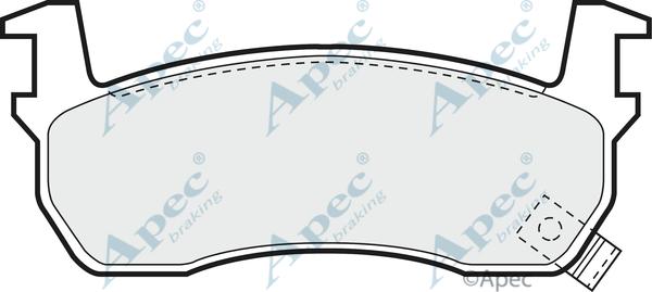 APEC PAD509 - Комплект спирачно феродо, дискови спирачки vvparts.bg