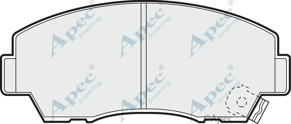 APEC PAD501 - Комплект спирачно феродо, дискови спирачки vvparts.bg