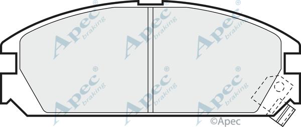 APEC PAD502 - Комплект спирачно феродо, дискови спирачки vvparts.bg