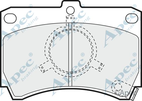 APEC PAD507 - Комплект спирачно феродо, дискови спирачки vvparts.bg