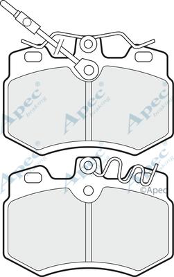 APEC PAD513 - Комплект спирачно феродо, дискови спирачки vvparts.bg