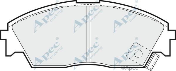 APEC PAD584 - Комплект спирачно феродо, дискови спирачки vvparts.bg