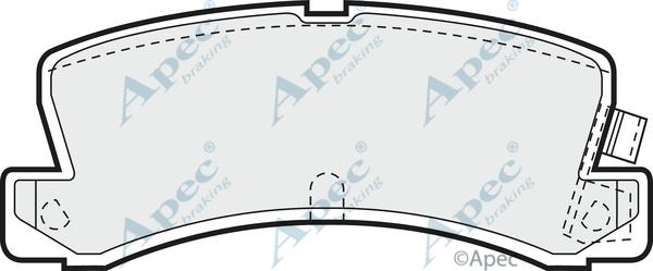 APEC PAD580 - Комплект спирачно феродо, дискови спирачки vvparts.bg