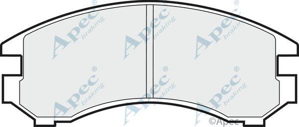 APEC PAD588 - Комплект спирачно феродо, дискови спирачки vvparts.bg