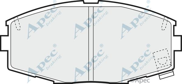 APEC PAD583 - Комплект спирачно феродо, дискови спирачки vvparts.bg