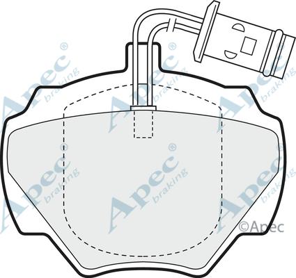 APEC PAD582 - Комплект спирачно феродо, дискови спирачки vvparts.bg