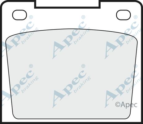 APEC PAD538 - Комплект спирачно феродо, дискови спирачки vvparts.bg