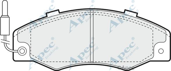 APEC PAD528 - Комплект спирачно феродо, дискови спирачки vvparts.bg