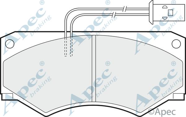 APEC PAD523 - Комплект спирачно феродо, дискови спирачки vvparts.bg