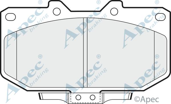 APEC PAD698 - Комплект спирачно феродо, дискови спирачки vvparts.bg