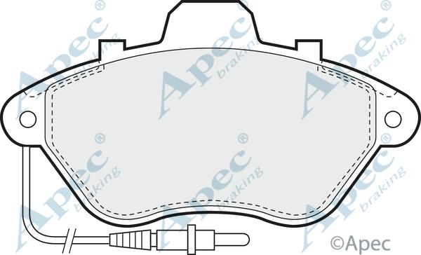 APEC PAD654 - Комплект спирачно феродо, дискови спирачки vvparts.bg