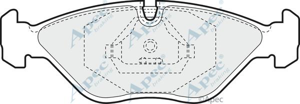 APEC PAD651 - Комплект спирачно феродо, дискови спирачки vvparts.bg