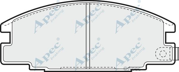 APEC PAD653 - Комплект спирачно феродо, дискови спирачки vvparts.bg