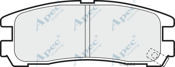 APEC PAD668 - Комплект спирачно феродо, дискови спирачки vvparts.bg