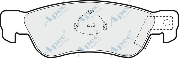 APEC PAD609 - Комплект спирачно феродо, дискови спирачки vvparts.bg