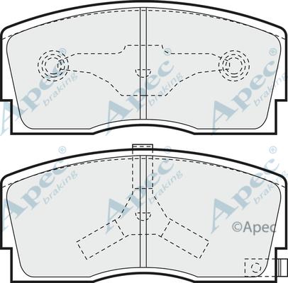 APEC PAD606 - Комплект спирачно феродо, дискови спирачки vvparts.bg