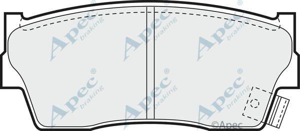 APEC PAD614 - Комплект спирачно феродо, дискови спирачки vvparts.bg