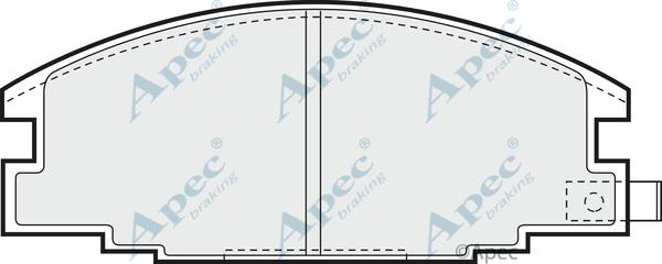 APEC PAD615 - Комплект спирачно феродо, дискови спирачки vvparts.bg