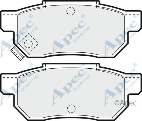 APEC PAD611 - Комплект спирачно феродо, дискови спирачки vvparts.bg