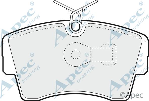 APEC PAD613 - Комплект спирачно феродо, дискови спирачки vvparts.bg
