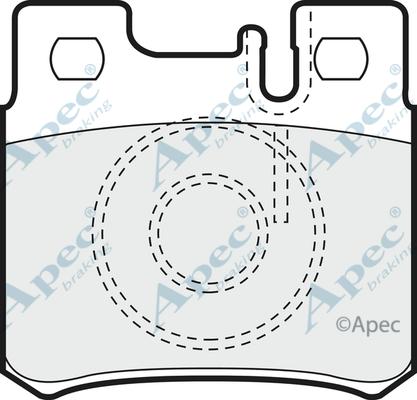 APEC PAD682 - Комплект спирачно феродо, дискови спирачки vvparts.bg