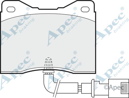 APEC PAD634 - Комплект спирачно феродо, дискови спирачки vvparts.bg