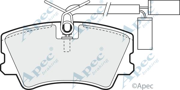 APEC PAD635 - Комплект спирачно феродо, дискови спирачки vvparts.bg