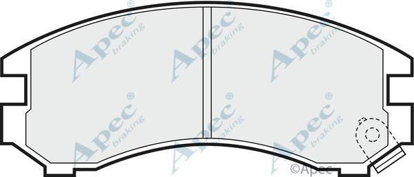 APEC PAD630 - Комплект спирачно феродо, дискови спирачки vvparts.bg