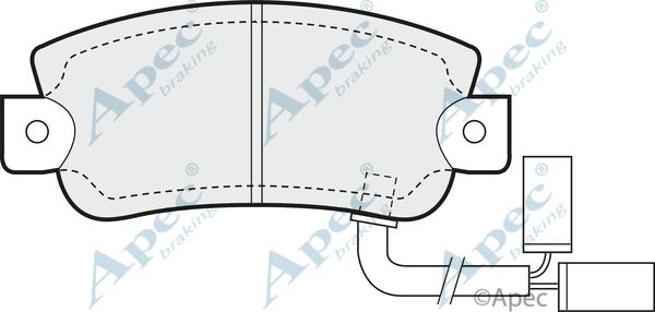 APEC PAD633 - Комплект спирачно феродо, дискови спирачки vvparts.bg