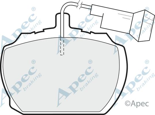 APEC PAD63 - Комплект спирачно феродо, дискови спирачки vvparts.bg