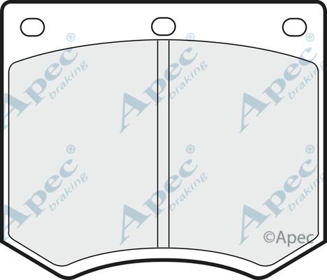 APEC PAD626 - Комплект спирачно феродо, дискови спирачки vvparts.bg