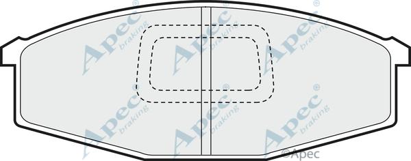 APEC PAD620 - Комплект спирачно феродо, дискови спирачки vvparts.bg