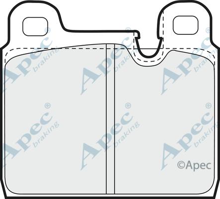 APEC PAD622 - Комплект спирачно феродо, дискови спирачки vvparts.bg