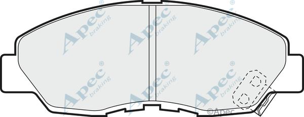 APEC PAD679 - Комплект спирачно феродо, дискови спирачки vvparts.bg