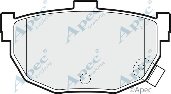 APEC PAD674 - Комплект спирачно феродо, дискови спирачки vvparts.bg