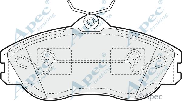 APEC PAD675 - Комплект спирачно феродо, дискови спирачки vvparts.bg