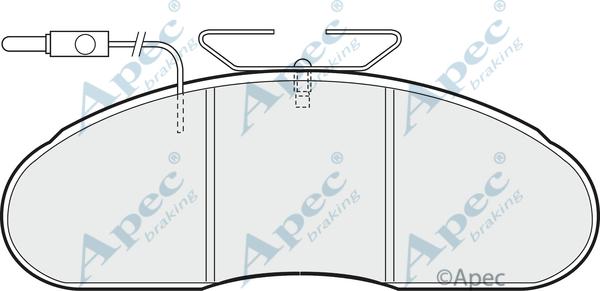 APEC PAD677 - Комплект спирачно феродо, дискови спирачки vvparts.bg