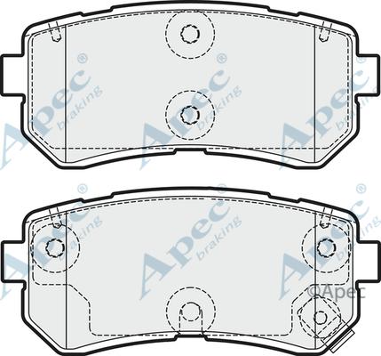 APEC PAD1955 - Комплект спирачно феродо, дискови спирачки vvparts.bg