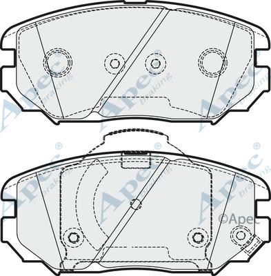APEC PAD1956 - Комплект спирачно феродо, дискови спирачки vvparts.bg